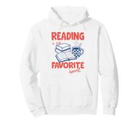 Reading is My Favorite Sport Book Lover Bookish Reader Sweat à Capuche