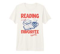 Reading is My Favorite Sport Book Lover Bookish Reader T-Shirt Haut de Gamme