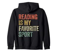 Reading is My Favorite Sport Drôle Rétro Vintage Bookworm Sweat à Capuche
