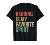 Reading is My Favorite Sport Drôle Rétro Vintage Bookworm T-Shirt