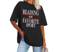 Reading is My Favorite T-shirt de sport avec citation humoristique pour amoureux des livres, Noir , L