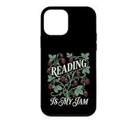 Reading is My Jam Art Botanical Strawberry Art Funny Book Lover Coque pour iPhone 12 Mini