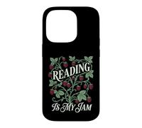 Reading is My Jam Art Botanical Strawberry Art Funny Book Lover Coque pour iPhone 14 Pro