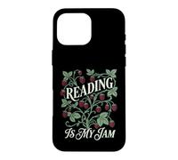 Reading is My Jam Art Botanical Strawberry Art Funny Book Lover Coque pour iPhone 16 Pro Max