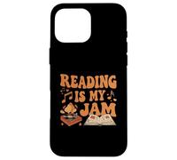 Reading is My Jam Book Lover Groovy Music Notes Retro Coque pour iPhone 16 Pro Max