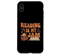 Reading is My Jam Book Lover Groovy Music Notes Retro Coque pour iPhone XS Max