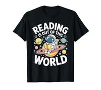 Reading is Out of This World Astronaute Planet Book Lover T-Shirt