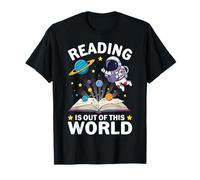 Reading is Out of This World Funny Astronaute Book Lover T-Shirt