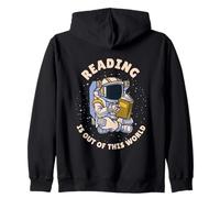 Reading is Out of This World Livre Spatial Citation Sweat à Capuche
