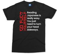 Reading Japanese is Easy T-Shirt Funny Offensive Rude Joke Japan Unisex Tee Gift