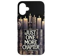 Reading Just One More Chapter Book Shelf Bookish Book Lover Coque pour iPhone 16 Plus