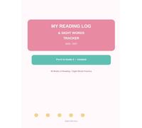 Reading Log for Kids: Sight Words Practice & Weekly Reading Tracker for Pre-K, Kindergarten, 1st & 2nd Grade Pink Edition