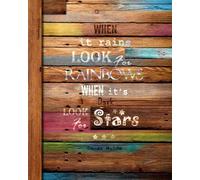 Reading Log: Gifts for Book Lovers (A reading journal with 100 spacious record pages & more in a large softback with a PRINTED IMAGE of wood; from our Rustic Rainbow range)