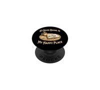 Reading Lovers - Un Bon Livre est Mon Lieu de Bonheur PopSockets PopGrip Adhésif