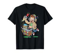 Reading Music Lover Bibliothèque DJ Bibliothèque Chariot Art T-Shirt