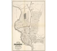 Reading Pennsylvania Map Journal: Vintage Map Notebook