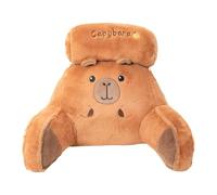 Reading Pillow Bed, Capybara Design Backrest, Soft Reading Pillow with Arms, Plush Comfort for Sitting Up in Bed on Couch, Supportive Armrest Cushion for Teens Adults, Sleeping Resting Watching TV