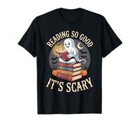 Reading So Good It's Scary Spooky Bookworm Reader - T-Shirt