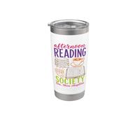 Reading Society Book Lover Afternoon Tea Bookish Reader Gobelet isotherme en acier inoxydable double paroi