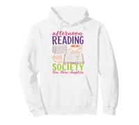 Reading Society Book Lover Afternoon Tea Bookish Reader Sweat à Capuche