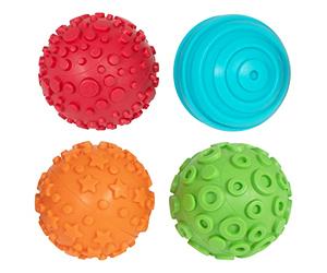 READY 2 LEARN Lot de 4 sphères de texture de peinture et de pâte - À partir de 2 ans - Jouets sensoriels à mélanger et assortir pour tout-petits - Textures et motifs à faire soi-même