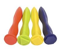 READY 2 LEARN Lot de 4 tampons triangulaires géométriques - Accessoires de pâte à modeler - Fournitures artistiques faciles à prendre en main - Tampons de peinture pour enfants