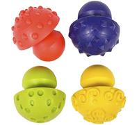 READY 2 LEARN Tampons de peinture et de pâte à modeler en forme de champignon - Lot de 4 textures - Accessoires de pâte à modeler - Fournitures artistiques faciles à prendre en main - Tampons de