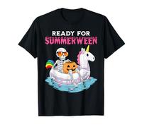 Ready for Summerween Squelette d'été Amusant Licorne Halloween T-Shirt
