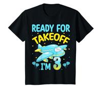 Ready for Takeoff I'm 3 Airplane Aviation 3e Anniversaire Enfants T-Shirt