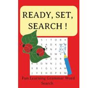 Ready, Set, Search !: Word Search with Easy to Read Print including Kindergarten Nouns, Verbs, & Adjectives | 6x9 inches, 110 pages | 50+ Puzzles... Gift for Fun, Education & Relaxation