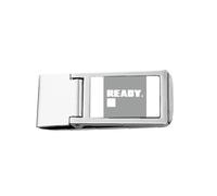 Ready Start Game Portefeuille fin en acier inoxydable avec pince à billets Art déco