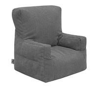 Ready Steady Bed Fauteuil Poire pour Enfant | Mobilier en Velours côtelé Confortable pour Enfants | Fauteuil Poire Ergonomique | Siège sûr et Doux pour Enfants | Canapé de Salle de Jeux (Charbon)