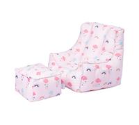 Ready Steady Bed Fauteuil Poire pour Enfants avec Pouf | Canapé pour Salle de Jeux avec sièges Souples et sécurisés pour Les Enfants | Fauteuil Ergonomique pour Les Tout-Petits | (Arc-en-Ciel)