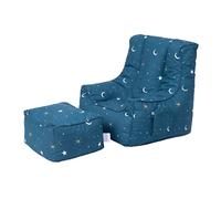 Ready Steady Bed Fauteuil Poire pour Enfants avec Pouf | Canapé pour Salle de Jeux avec sièges Souples et sécurisés pour Les Enfants | Fauteuil Ergonomique pour Les Tout-Petits | (Clair de Lune)