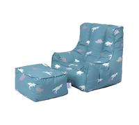 Ready Steady Bed Pouf pour enfant confortable et ergonomique avec repose-pieds Motif tyrannosaure