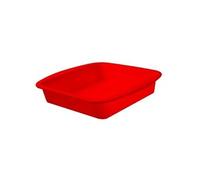 READY STEADY COOK MOULE A GÂTEAU CARRE SILICONE ROUGE 25 CM X 26 CM X 6 CM