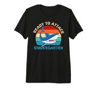 Ready to Attack Kindergarten Shark Funny Back to School T-Shirt Haut de Gamme