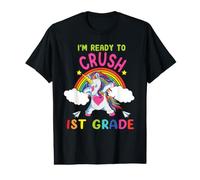 Ready to Crush 1st Grade Dabbing Unicorn Back to School T-Shirt Graphique avec Valeur