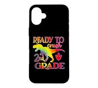 Ready to Crush 2nd Grade Dinosaur Back to School Tie Dye Coque pour iPhone 16 Plus