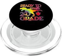 Ready to Crush 2nd Grade Dinosaur Back to School Tie Dye PopSockets PopGrip pour MagSafe