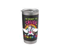 Ready To Crush 4th Grade Dabbing Unicorn Back To School Gobelet isotherme en acier inoxydable double paroi