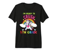 Ready to Crush 5th Grade Dabbing Unicorn Back to School T-Shirt Haut de Gamme