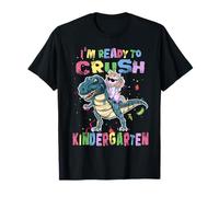 Ready to Crush Kindergarten Unicorn Dinosaur Back to School T-Shirt