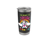 Ready To Crush Pre-K Dabbing Unicorn Back To School Gobelet isotherme en acier inoxydable double paroi