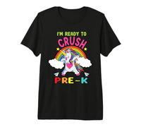 Ready to Crush Pre-K Dabbing Unicorn Back to School T-Shirt Haut de Gamme