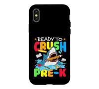 Ready to Crush Pre-k Shark Crush Preschool Back to School Coque pour iPhone X/XS