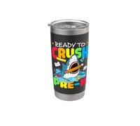 Ready To Crush Pre-k Shark Crush Preschool Back To School Gobelet isotherme en acier inoxydable double paroi