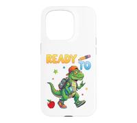 Ready to Learn Dinosaure Étudiant Retour à l'école Enfants Garçon Fille Coque pour iPhone 15 Pro