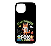 Ready to Learn Fox Back to School 2026 Étudiant Garçon Fille Enfant Coque pour iPhone 15