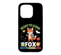 Ready to Learn Fox Back to School 2026 Étudiant Garçon Fille Enfant Coque pour iPhone 15 Pro